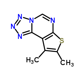 8,9-Dimethyltetrazolo[1,5-c]thieno[3,2-e]pyrimidine结构式