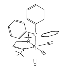 Ph3SnRe(CO)3(t-Bu-DAB) Structure