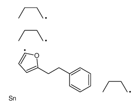 tributyl-[5-(2-phenylethyl)furan-2-yl]stannane结构式