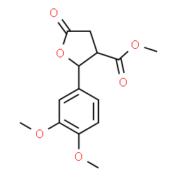 methyl 5-(3,4-dimethoxyphenyl)-2,3,4,5-tetrahydro-2-oxo-4-furancarboxylate结构式