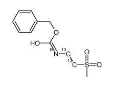 [2-(Methylsulfonyl)ethyl]carbamic Acid-13C2,15N Benzyl Ester结构式