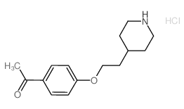 1-{4-[2-(4-Piperidinyl)ethoxy]phenyl}-1-ethanone hydrochloride结构式