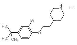 4-{2-[2-Bromo-4-(tert-butyl)phenoxy]-ethyl}piperidine hydrochloride结构式