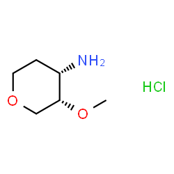(3S,4S)-3-methoxyoxan-4-amine hydrochloride Structure