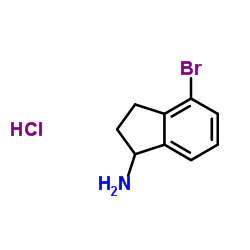 4-溴-2,3-二氢-1H-茚-1-胺盐酸盐结构式