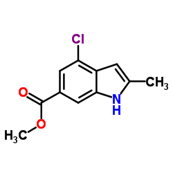 Methyl 4-chloro-2-methyl-1H-indole-6-carboxylate结构式