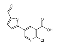 2-chloro-5-(5-formylthiophen-2-yl)pyridine-3-carboxylic acid结构式