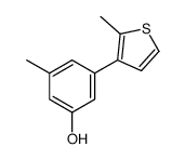 3-methyl-5-(2-methylthiophen-3-yl)phenol结构式