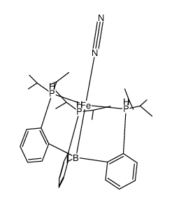 (tris(phosphine)borane)Fe(N2)结构式