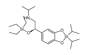 (R)-N-(2-(2,2-diisopropylbenzo[d][1,3,2]dioxasilol-5-yl)-2-((triethylsilyl)oxy)ethyl)propan-2-amine Structure