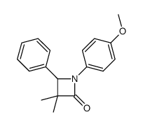 1-(4-methoxyphenyl)-3,3-dimethyl-4-phenylazetidin-2-one结构式
