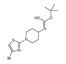 tert-Butyl (1-(4-bromothiazol-2-yl)piperidin-4-yl)carbamate结构式