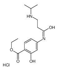 ethyl 2-hydroxy-4-[3-(propan-2-ylamino)propanoylamino]benzoate,hydrochloride Structure
