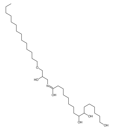 Hexadecanamide, 9,10,16-trihydroxy-N-2-hydroxy-3-(tetradecyloxy)propyl- structure