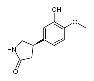 (R)-4-(3-hydroxy-4-methoxyphenyl)pyrrolidin-2-one结构式