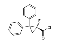 (+)-(R)-1-fluoro-2,2-diphenylcyclopropanecarbonyl chloride Structure