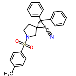 {(3R)-1-[(4-Methylphenyl)sulfonyl]-3-pyrrolidinyl}(diphenyl)acetonitrile结构式