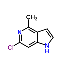 6-氯-4-甲基-1H-吡咯并[3,2-c]吡啶结构式