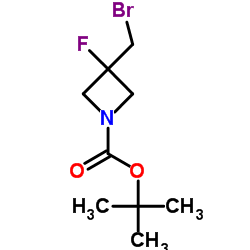 3-(溴甲基)-3-氟氮杂环丁烷-1-羧酸叔丁酯结构式