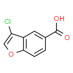 3-chlorobenzofuran-5-carboxylic acid结构式