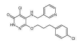 4-chloro-6-[3-(4-chlorophenyl)propoxy]-5-(3-pyridylmethylamino)-3(2H)-pyridazinone Structure