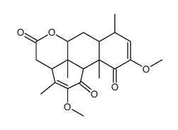 Picrasa-2,12-diene-1,11,16-trione,2,12-dimethoxy Structure