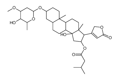 3β-[(2,6-Dideoxy-3-O-methyl-β-D-lyxo-hexopyranosyl)oxy]-14-hydroxy-16β-(3-methyl-1-oxobutyloxy)-5β-card-20(22)-enolide picture