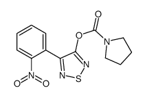 [4-(2-nitrophenyl)-1,2,5-thiadiazol-3-yl] pyrrolidine-1-carboxylate结构式