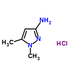 1,5-Dimethyl-1H-pyrazol-3-amine hydrochloride (1:1)结构式