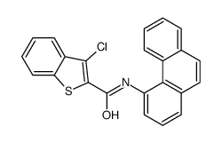 3-chloro-N-phenanthren-4-yl-1-benzothiophene-2-carboxamide结构式