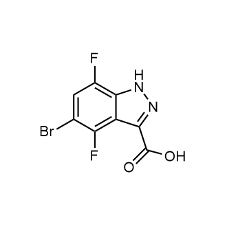 5-溴-4,7-二氟-1H-吲唑-3-甲酸结构式