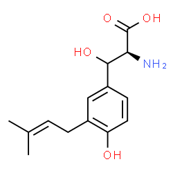 3-prenyl-beta-hydroxytyrosine结构式