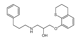 1-((3,4-Dihydro-2H-1-benzothiopyran-8-yl)oxy)-3-((3-phenylpropyl)amino )-2-propanol structure