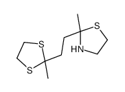 2-methyl-2-[2-(2-methyl-1,3-dithiolan-2-yl)ethyl]-1,3-thiazolidine Structure