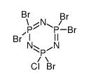 2,2,4,4,6-pentabromo-6-chloro-1,3,5-triaza-2$l^{5},4$l^{5},6$l^{5}-tri phosphacyclohexa-1,3,5-triene结构式