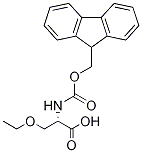 (S)-2-((((9H-芴-9-基)甲氧基)羰基)氨基)-3-乙氧基丙酸结构式