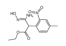 ethyl 3-amino-3-(hydroxyimino)-2-(4-methyl-2-nitrophenyl)propanoate结构式