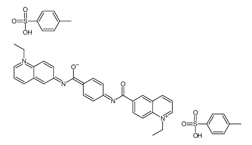 1-ethyl-N-[4-[(1-ethylquinolin-1-ium-6-yl)carbamoyl]phenyl]quinolin-1-ium-6-carboxamide,4-methylbenzenesulfonate Structure