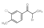 2-bromo-1-(3-chloro-4-methylphenyl)propan-1-one Structure