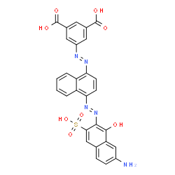 5-4-(7-Amino-1-hydroxy-3-sulfonaphthalen-2-ylazo)naphthalen-1-ylazoisophthalicacid structure