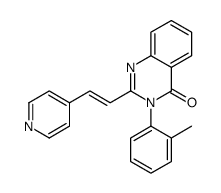 3-(2-methylphenyl)-2-[(E)-2-pyridin-4-ylethenyl]quinazolin-4-one结构式