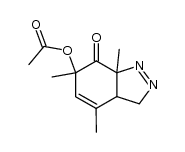 6-acetoxy-4,6,7a-trimethyl-3,3a,6,7a-tetrahydro-indazol-7-one Structure