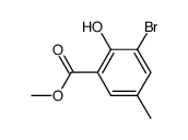 BENZOIC ACID,3-BROMO-2-HYDROXY-5-METHYL-,METHYL ESTER结构式