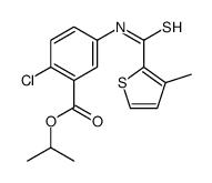propan-2-yl 2-chloro-5-[(3-methylthiophene-2-carbothioyl)amino]benzoate Structure