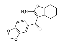 (2-amino-4,5,6,7-tetrahydrobenzo[b]thiophen-3-yl)(benzo[d][1,3]dioxol-5-yl)methanone Structure
