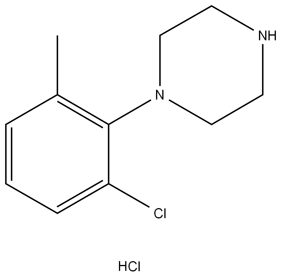 1-(2-chloro-6-methylphenyl)piperazine hydrochloride Structure