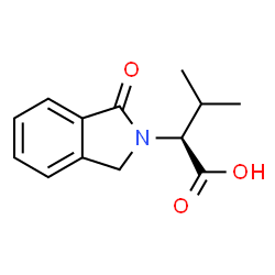 (S)-3-甲基-2-(1-氧亚基异二氢吲哚-2-基)丁酸结构式