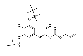 allyl (S)-(1-(3,5-bis((tert-butyldimethylsilyl)oxy)-4-methoxyphenyl)-3-oxopropan-2-yl)carbamate Structure