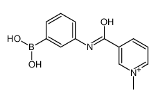 [3-[(1-methylpyridin-1-ium-3-carbonyl)amino]phenyl]boronic acid Structure