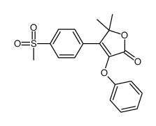 5,5-dimethyl-4-(4-methylsulfonylphenyl)-3-phenoxyfuran-2-one Structure